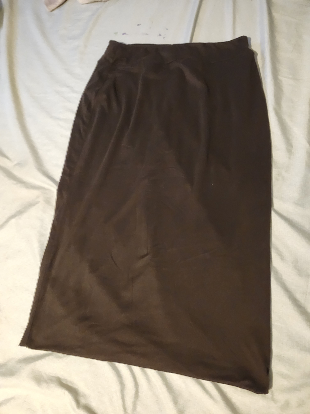 Women's Brown Midi Pencil Skirt